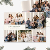 Green Script Merriest Christmas Five Photo Collage Feestdagenkaart