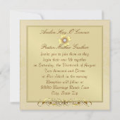 Green Scroll Shamrock St Patrick's Day Wedding Kaart (Achterkant)