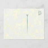 Green Scrolls Briefkaart Sjabloon (Achterkant)