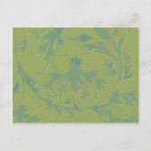 Green Scrolls Briefkaart Sjabloon (Voorkant)