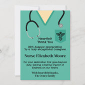 Green Scrubs verpleegster bedankt kaart (Voorkant)