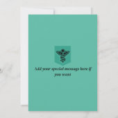 Green Scrubs verpleegster bedankt kaart (Achterkant)