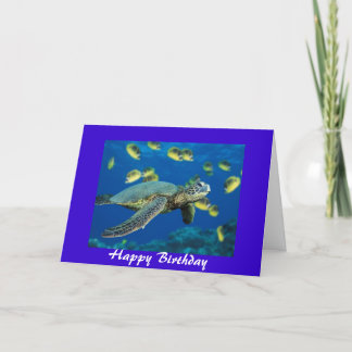 Green Sea Turtle, Happy Birthday Kaart