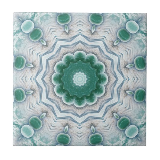Green Seafoam Geometric Fantasy Bathroom Tegel Tegeltje (Voorkant)