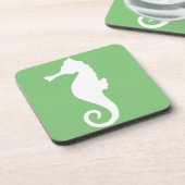 Green Seahorse Bier Onderzetter (Linkerzijde)