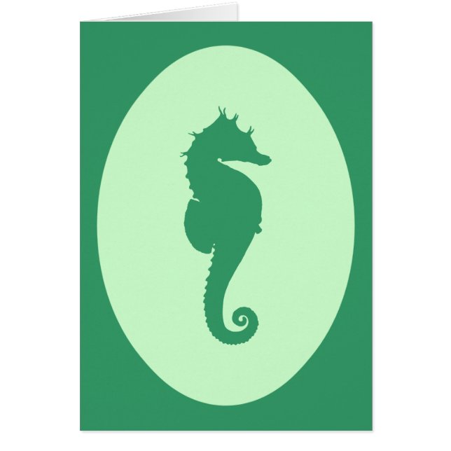 Green Seahorse Silhouette (Voorkant)