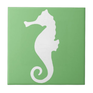 Green Seahorse Tegeltje