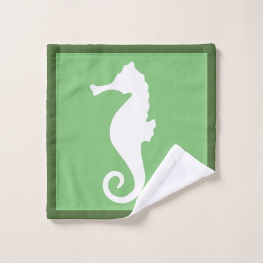 Green Seahorse Washandje (Wasdoekje)