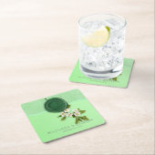 Green Seal Wedding Paper Coaster Kartonnen Onderzetters (Insitu)