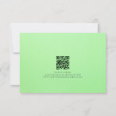 Green Seal Wedding Response Card RSVP Kaartje (Achterkant)