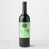 Green Seal Wedding Wine Label Wijn Etiket (Voorkant)