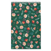 Green Seamless Floral Pattern Kalender (Hoes)