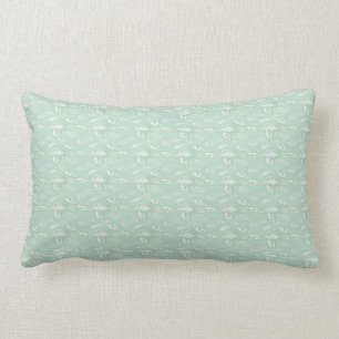 Green Seashells Lumbar Pillow Kussen