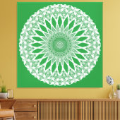 Green Seaweed Tristyns Mandala Canvas Afdruk (Insitu (Woonkamer))