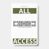 Green Security Guard Creëer Uw eigen werknemer Badge (Achterkant)