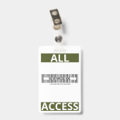 Green Security Guard Creëer Uw eigen werknemer Badge (Achterkant met clip)