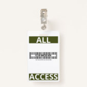 Green Security Guard Creëer Uw eigen werknemer Badge (Achterkant met clip)