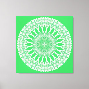Green Seedling Tristyns Mandala Canvas Afdruk