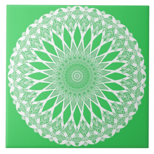 Green Seedling Tristyns Mandala Tegeltje (Voorkant)