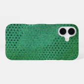 Green Sequin Shimmer iPhone 16 Hoesje (Achterkant horizontaal)