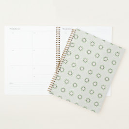 Green Serene Bloom Planner