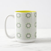 Green Serene Bloom Tweekleurige Koffiemok (Links)