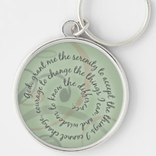 Green Serenity Prayer Sleutelhanger