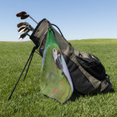 Green Severe Macaw Parrot Bird Art Golfhanddoek (Groen)