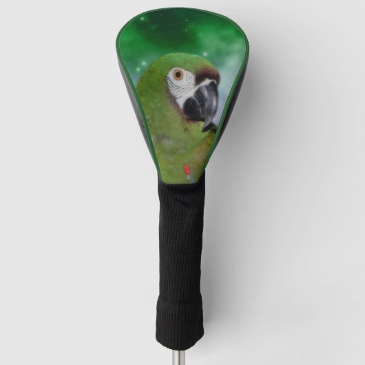 Green Severe Macaw Parrot Bird Art Golfheadcover (Voorkant)