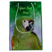 Green Severe Macaw Parrot, gepersonaliseerd Medium Cadeauzakje (Voorkant)