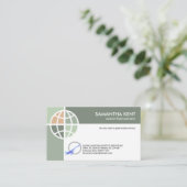 Green Shades Global Connections Aviation Pilot Visitekaartje (Staand voorkant)