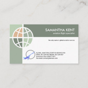 Green Shades Global Connections Aviation Pilot Visitekaartje