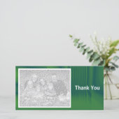Green Shadowed Bedankkaart (Staand voorkant)