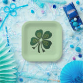 Green Shamrock 2025 Papier Bord (Feest)