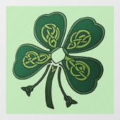 Green Shamrock 2025 Raamsticker (Vel)