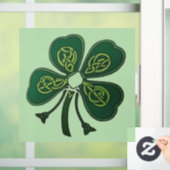 Green Shamrock 2025 Raamsticker (Huis)