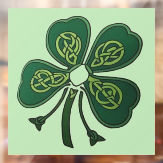 Green Shamrock 2025 Raamsticker (Vel 2)