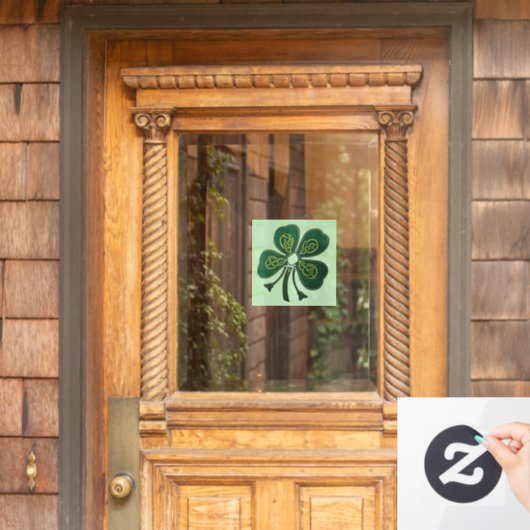 Green Shamrock 2025 Raamsticker (Huis Deur)