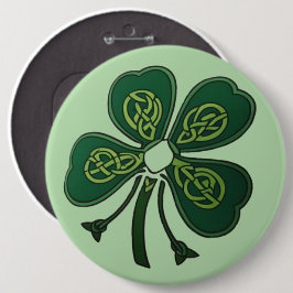 Green Shamrock 2025 Ronde Button 6,0 Cm