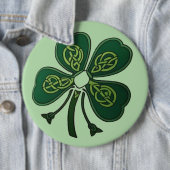 Green Shamrock 2025 Ronde Button 6,0 Cm (In situ)