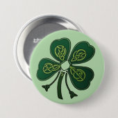 Green Shamrock 2025 Ronde Button 7,6 Cm (Voorkant /achterkant)