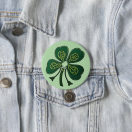 Green Shamrock 2025 Ronde Button 7,6 Cm