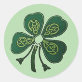 Green Shamrock 2025 Ronde Sticker (Voorkant)