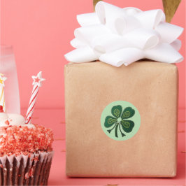 Green Shamrock 2025 Ronde Sticker