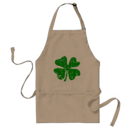 Green shamrock BBQ schort voor mannen en vrouwen