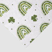 Green Shamrock Boho Rainbow St.Patrick's Day Tissuepapier (Detail)