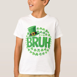 Green Shamrock Bruh Leprechaun Pet St Pat's Outfit T-shirt