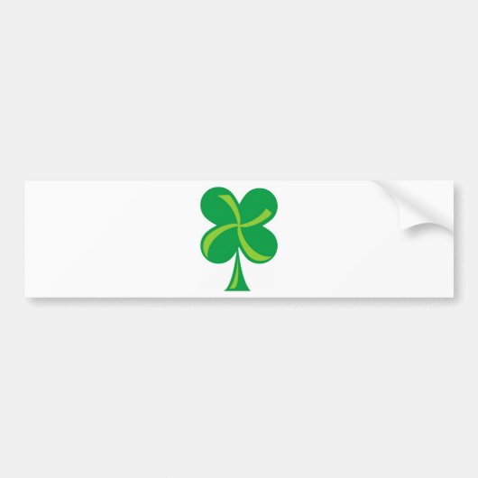 Green Shamrock Bumpersticker (Voorkant)