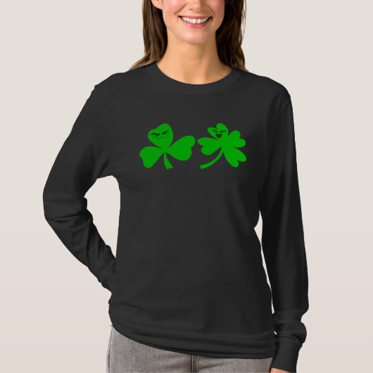 Green Shamrock C Irish Lucky St Patrick s Day T-shirt (Voorkant)