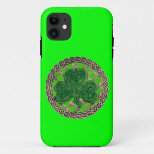 Green Shamrock & Celtic Knots iPhone 5 Hoesje
